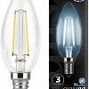 GAUSS // Filament Candle Лампа СВЕЧА 11 вт Е14 4100К прозр.