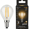 GAUSS // Filament Globe Лампа св/д ШАР 11 вт Е14 2700К