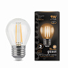 GAUSS // Filament Globe Лампа  шар св/д 9 вт Е27 2700К